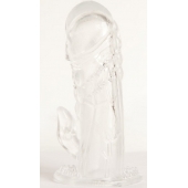 Прозрачная гелевая насадка с клиторальным отростком - 13 см. - Toyfa Basic - в Северодвинске купить с доставкой Прозрачная гелевая насадка с клиторальным отростком - 13 см. - Toyfa Basic - в Северодвинске купить с доставкой