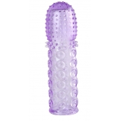 Насадка гелевая фиолетовая с точками, шипами и наплывами - 13,5 см. - Toyfa Basic - в Северодвинске купить с доставкой Насадка гелевая фиолетовая с точками, шипами и наплывами - 13,5 см. - Toyfa Basic - в Северодвинске купить с доставкой