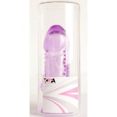 Фиолетовая гелевая насадка с шипами - 13 см. - Toyfa Basic - в Северодвинске купить с доставкой