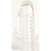 Гелевая прозрачная насадка с 2 отростками - 13 см. - Toyfa Basic - в Северодвинске купить с доставкой Гелевая прозрачная насадка с 2 отростками - 13 см. - Toyfa Basic - в Северодвинске купить с доставкой