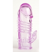 Фиолетовая насадка с коготком и шипами - 13 см. - Toyfa Basic - в Северодвинске купить с доставкой Фиолетовая насадка с коготком и шипами - 13 см. - Toyfa Basic - в Северодвинске купить с доставкой