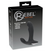 Черный вибромассажер простаты с функцией римминга Plug with Perineum Stimulator - 16,6 см. - Orion - в Северодвинске купить с доставкой