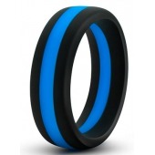 Черно-синее эрекционное кольцо Silicone Go Pro Cock Ring - Blush Novelties - в Северодвинске купить с доставкой