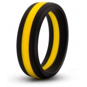 Черно-желтое силиконовое эрекционное кольцо Silicone Go Pro Cock Ring - Blush Novelties - в Северодвинске купить с доставкой