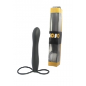 Черная насадка на пенис для двойной стимуляции Mojo BlackJack - 15 см. - Seven Creations - в Северодвинске купить с доставкой