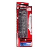 Прозразная закрытая насадка на пенис с поддержкой мошонки Clearly Ample Penis Enhancer - 22 см. - XR Brands - в Северодвинске купить с доставкой