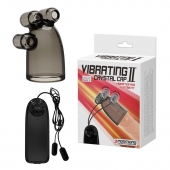 Дымчатая насадка-мастурбатор с вибрацией Vibrating Crystal Cap II - Baile - в Северодвинске купить с доставкой