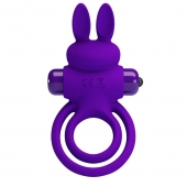 Фиолетовое эрекционное кольцо с вибростимуляцией клитора Vibrant Penis Ring III - Baile - в Северодвинске купить с доставкой