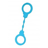 Голубые силиконовые наручники A-Toys без ключа - A-toys - купить с доставкой в Северодвинске