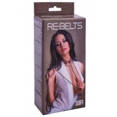 Коричневый поводок и чокер с кольцом Sofi - Rebelts - купить с доставкой в Северодвинске