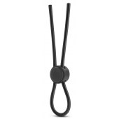 Черное силиконовое лассо на пенис SILICONE LOOP COCK RING - Blush Novelties - в Северодвинске купить с доставкой