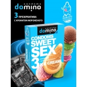 Презервативы для орального секса DOMINO Sweet Sex с ароматом мороженого - 3 шт. - Domino - купить с доставкой в Северодвинске
