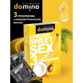 Презервативы для орального секса DOMINO Sweet Sex с ароматом тропических фруктов - 3 шт. - Domino - купить с доставкой в Северодвинске