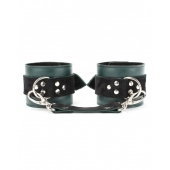 Изумрудные наручники Ladys Arsenal на карабинах - БДСМ Арсенал - купить с доставкой в Северодвинске