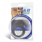 Черное двойное силиконовое кольцо С B GEAR - BlueLine - в Северодвинске купить с доставкой