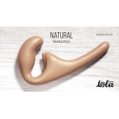Бежевый безремневой страпон Seduction - 20,5 см. - Lola Games - купить с доставкой в Северодвинске