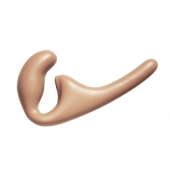 Бежевый безремневой страпон Seduction - 20,5 см. - Lola Games - купить с доставкой в Северодвинске