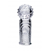 Прозрачная рельефная насадка на палец Ricol - 8 см. - A-toys в Северодвинске Прозрачная рельефная насадка на палец Ricol - 8 см. - A-toys