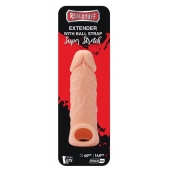 Телесная насадка EXTENDER WITH BALL STRAP 5.5 - 14 см. - Dream Toys - в Северодвинске купить с доставкой