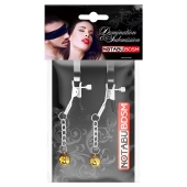 Оригинальные зажимы на соски с желтыми шариками - Notabu - купить с доставкой в Северодвинске