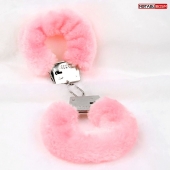 Металлические наручники с мягкой нежно-розовой опушкой - Notabu - купить с доставкой в Северодвинске Металлические наручники с мягкой нежно-розовой опушкой - Notabu - купить с доставкой в Северодвинске