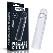 Прозрачная насадка-удлинитель Flawless Clear Penis Sleeve Add 1 - 15,5 см. - Lovetoy - в Северодвинске купить с доставкой