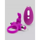 Лиловое виброкольцо с пультом ДУ Remote Control Cock Ring - Happy Rabbit - в Северодвинске купить с доставкой