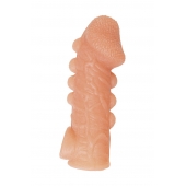 Телесная закрытая насадка с шишечками Cock Sleeve Size S - 13,8 см. - KOKOS - в Северодвинске купить с доставкой