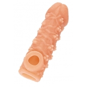 Телесная закрытая насадка с пучками шишечек Cock Sleeve Size S - 13,8 см. - KOKOS - в Северодвинске купить с доставкой Телесная закрытая насадка с пучками шишечек Cock Sleeve Size S - 13,8 см. - KOKOS - в Северодвинске купить с доставкой