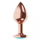 Пробка цвета розового золота с малиновым кристаллом Diamond Topaz Shine L - 8,3 см. - Lola Games - купить с доставкой в Северодвинске