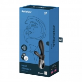 Черный анальный вибратор Heat Climax+ с функцией нагрева - 20,6 см. - Satisfyer - в Северодвинске купить с доставкой