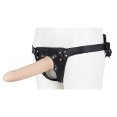 Пустотелый страпон Harness CLASSIC с бандажом - 19,5 см. - LOVETOY (А-Полимер) - купить с доставкой в Северодвинске