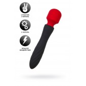 Черно-красный двусторонний вибромассажер Black Red - 21 см. - ToyFa