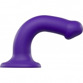 Фиолетовый фаллоимитатор-насадка Strap-On-Me Dildo Dual Density size M - 18 см. - Strap-on-me - купить с доставкой в Северодвинске