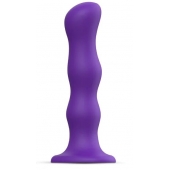 Фиолетовая насадка Strap-On-Me Dildo Geisha Balls size M - Strap-on-me - купить с доставкой в Северодвинске