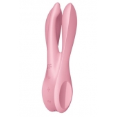 Розовый вибратор Threesome 1 с  пальчиками - Satisfyer в Северодвинске Розовый вибратор Threesome 1 с  пальчиками - Satisfyer