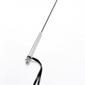 Черный кожаный стек с гладкой ручкой - 55 см. - Crazy Handmade - купить с доставкой в Северодвинске