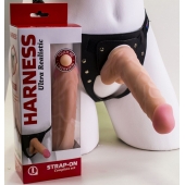 Страпон Harness из двух предметов: регулируемые трусики и насадка-фаллос - 17,5 см. - LOVETOY (А-Полимер) - купить с доставкой в Северодвинске