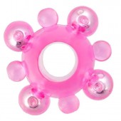 Эрекционное кольцо c бусинками - Toyfa Basic - в Северодвинске купить с доставкой