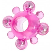 Эрекционное кольцо c бусинками - Toyfa Basic - в Северодвинске купить с доставкой