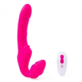 Розовый безремневой страпон на радиоуправлении Strapless Together - 22 см. - Together Toy - купить с доставкой в Северодвинске