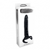 Чёрная насадка-фаллос для двойного проникновения INFLATABLE DILDO SLIM DONG  - 13,5 см. - Toyz4lovers - в Северодвинске купить с доставкой