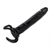 Чёрная насадка-фаллос для двойного проникновения INFLATABLE DILDO SLIM DONG  - 13,5 см. - Toyz4lovers - в Северодвинске купить с доставкой
