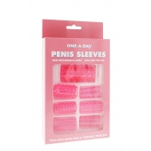 Набор из 7 розовых насадок на пенис ONE-A-DAY PENIS SLEEVES PINK - Seven Creations - в Северодвинске купить с доставкой