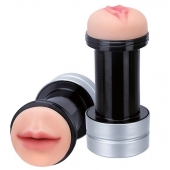 Двусторонний мастурбатор REALSTUFF 2 IN 1 HUMMER MOUTH   VAGINA - ротик и вагина - Dream Toys - в Северодвинске купить с доставкой