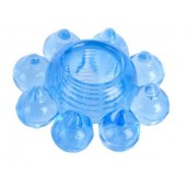 Голубая гелевая насадка-цветок - Toyfa Basic - в Северодвинске купить с доставкой