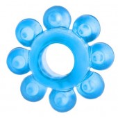 Голубая гелевая насадка-цветок - Toyfa Basic - в Северодвинске купить с доставкой