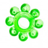 Зеленое эрекционное кольцо-цветок - Toyfa Basic - в Северодвинске купить с доставкой