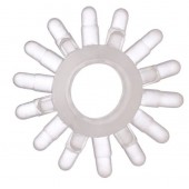 Прозрачное гелевое эрекционное кольцо с шипиками - Toyfa Basic - в Северодвинске купить с доставкой