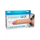 Полый страпон на ремнях 8’’ Hollow Silicone Strap-on - Pipedream - купить с доставкой в Северодвинске